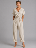 Serena | Women's Wrap Front Two-Piece Set, Relaxed Summer Co-Ord