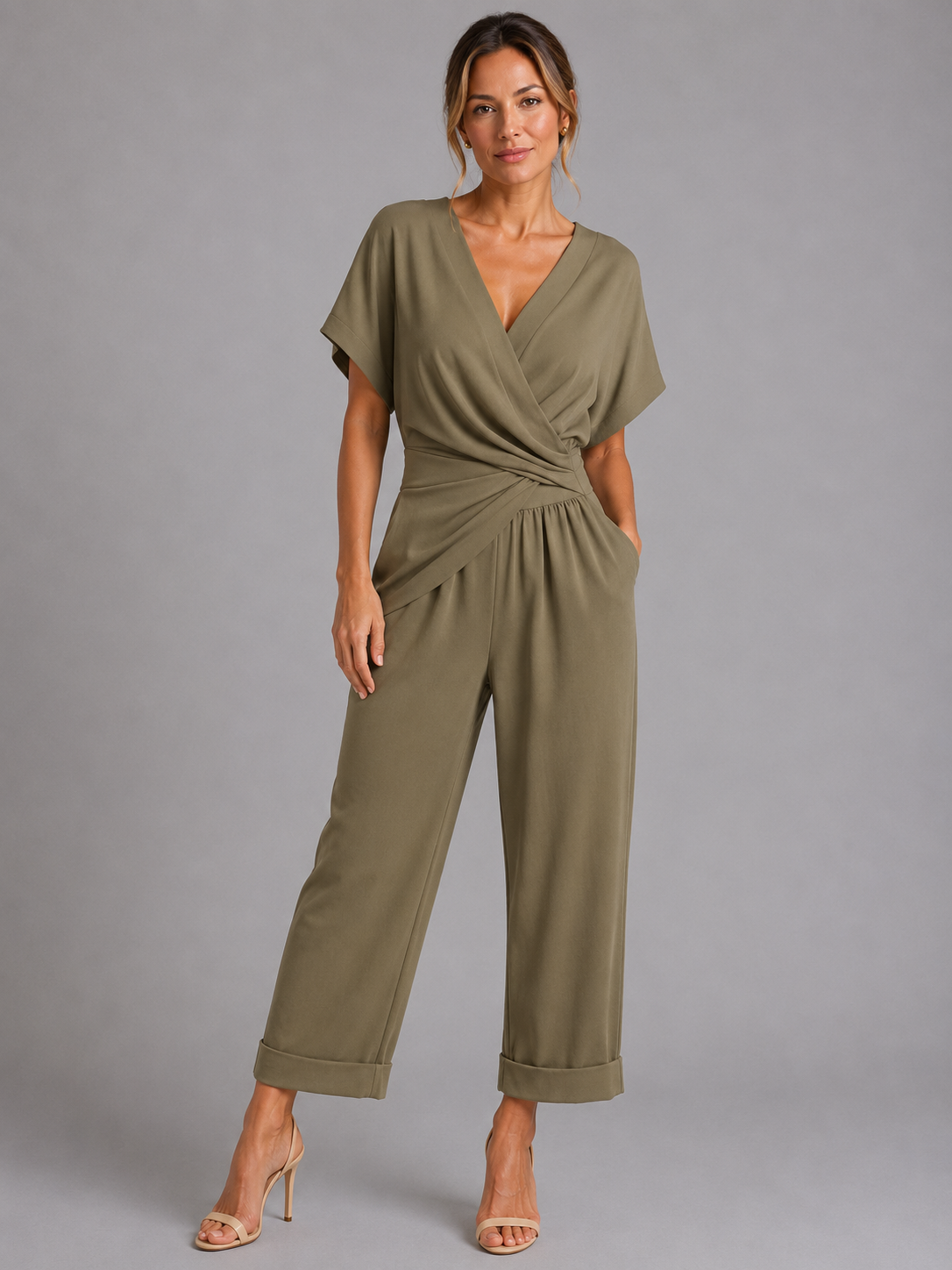 Serena | Women's Wrap Front Two-Piece Set, Relaxed Summer Co-Ord