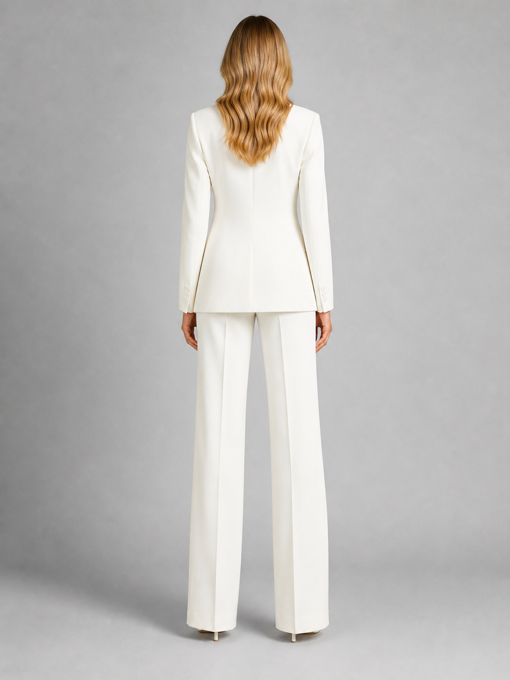 Odalys | Women's Tailored Blazer Two-Piece Set, Wide-Leg Trousers Co-Ord