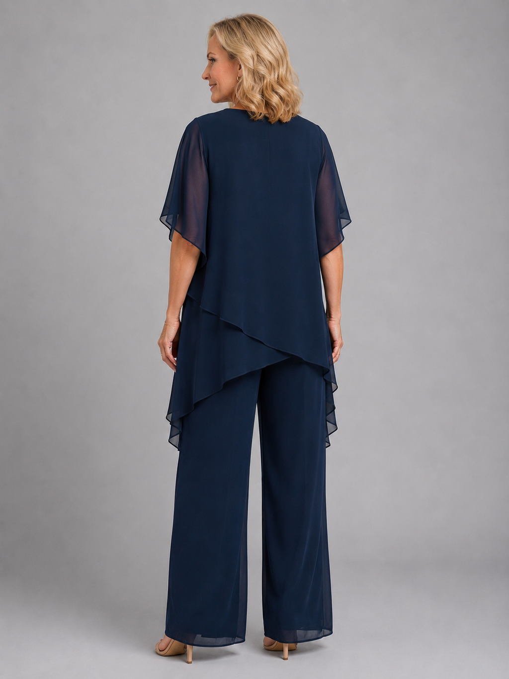 Isla | Women's Chiffon Two-Piece Set, Flowing Wide-Leg Co-Ord