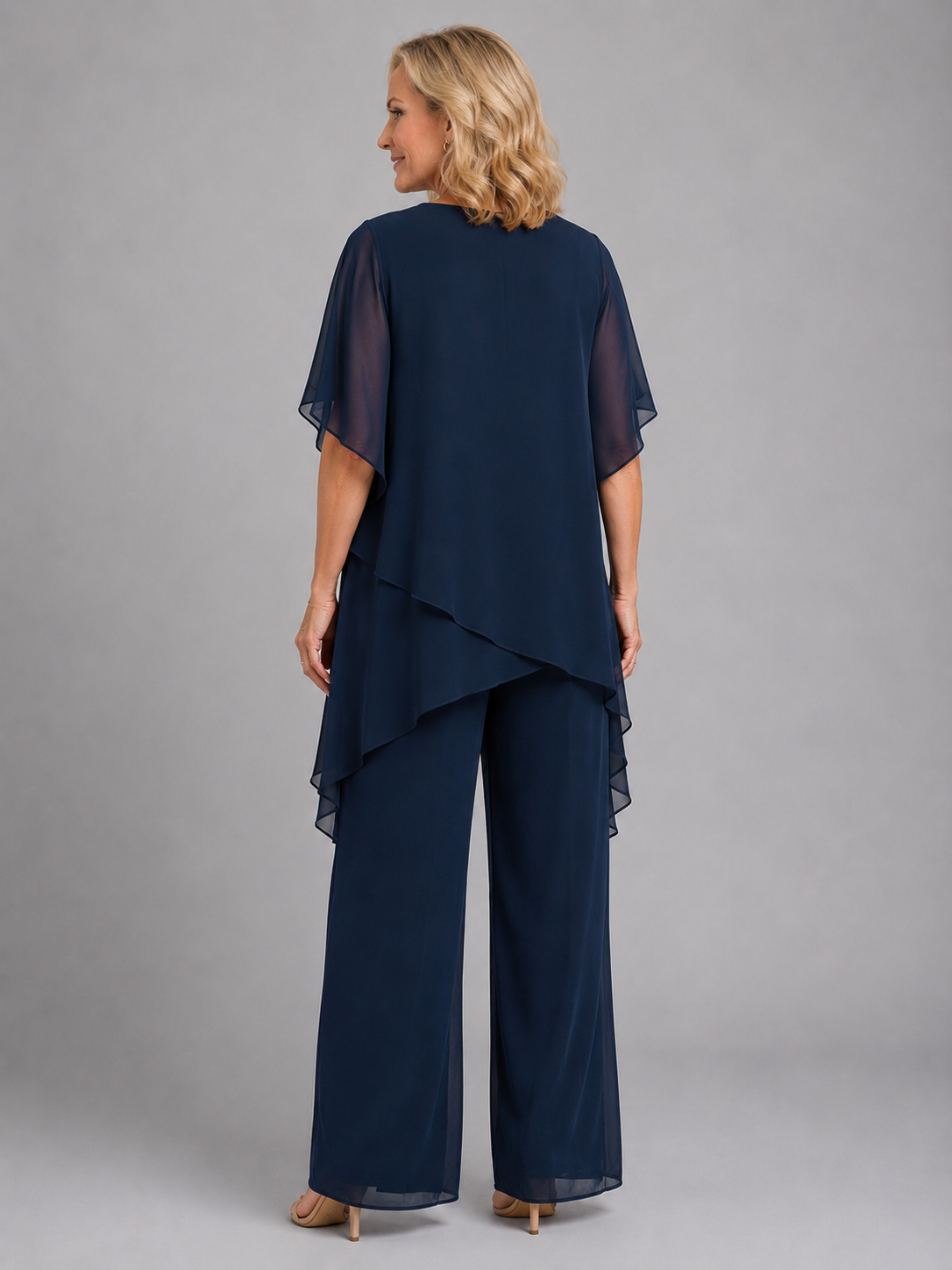 Isla | Women's Chiffon Two-Piece Set, Flowing Wide-Leg Co-Ord