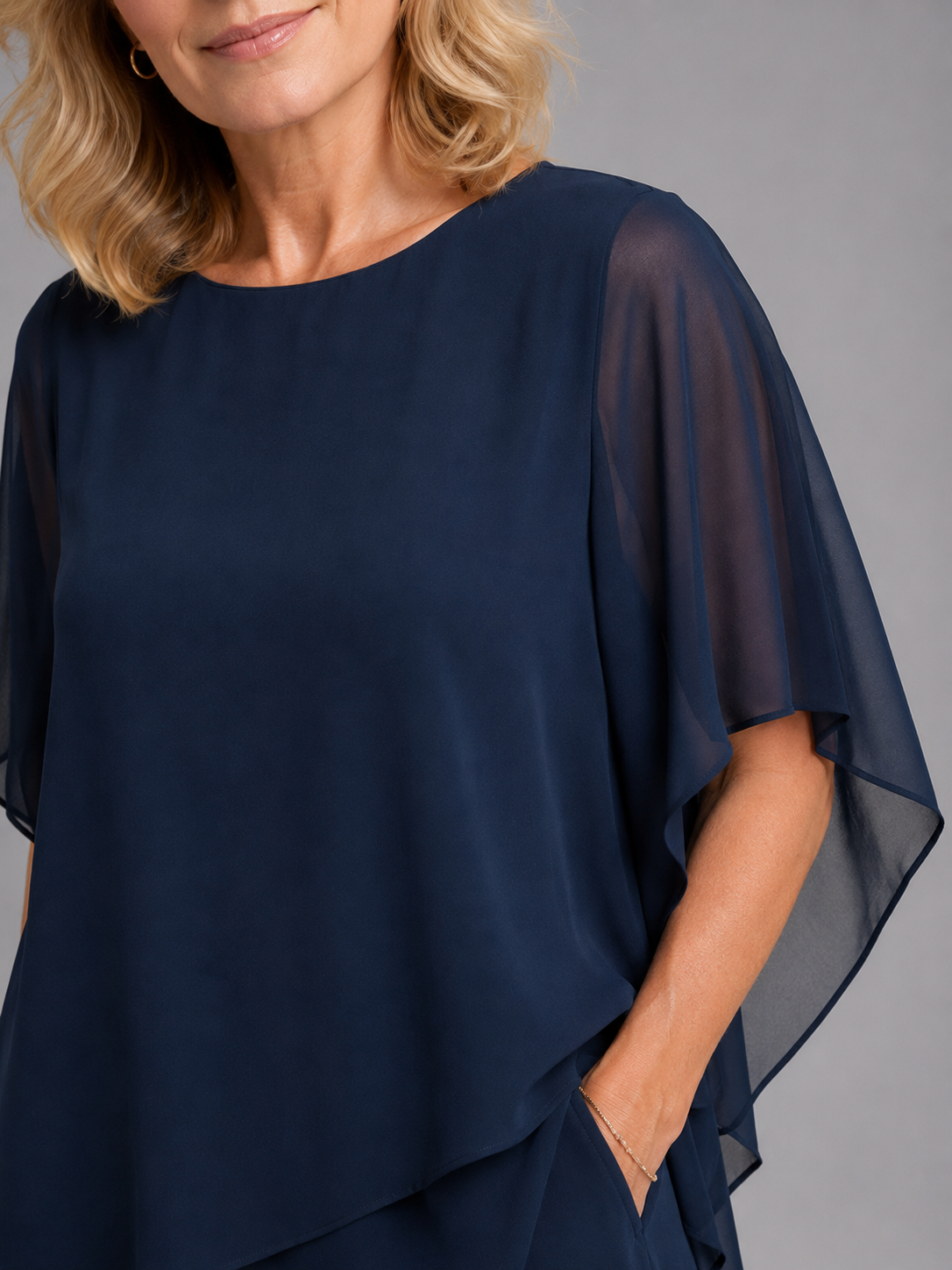 Isla | Women's Chiffon Two-Piece Set, Flowing Wide-Leg Co-Ord