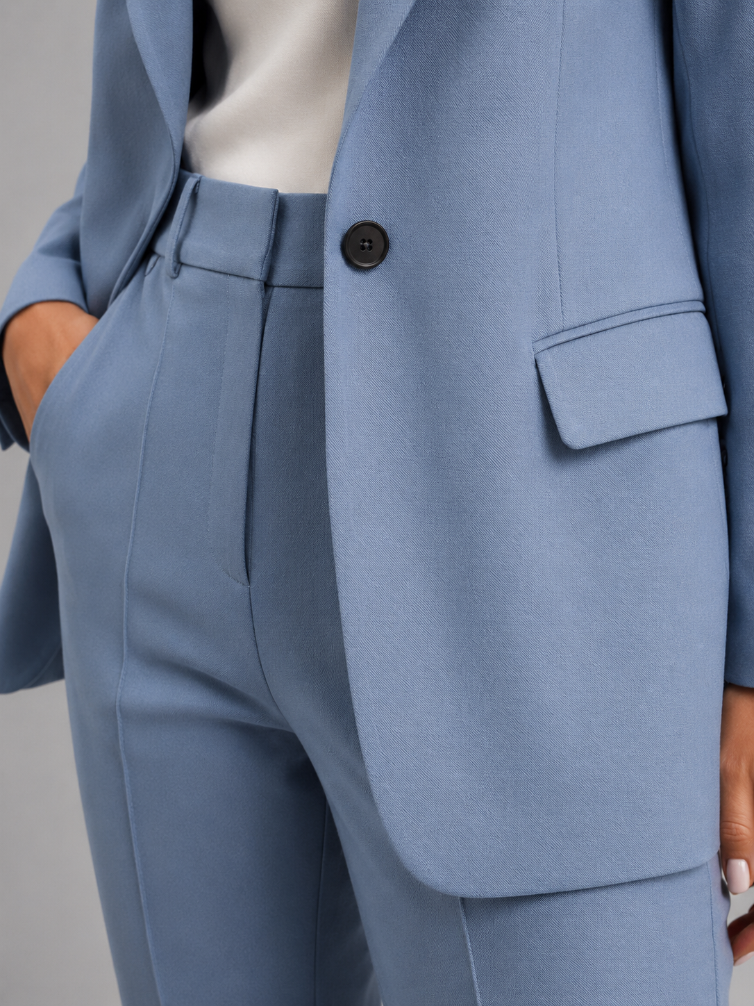 Mabel | Women's Tailored Blazer Two-Piece Set, High-Waist Trousers Co-Ord