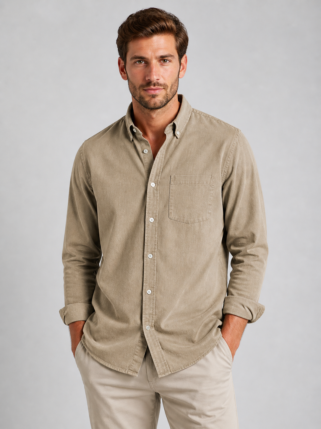 Tobias | Men's Casual Button-Up Shirt, Everyday Cotton Shirt