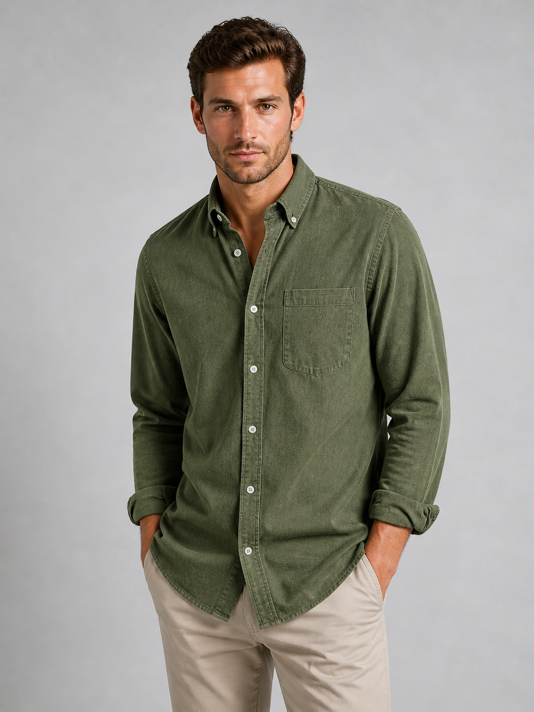 Tobias | Men's Casual Button-Up Shirt, Everyday Cotton Shirt