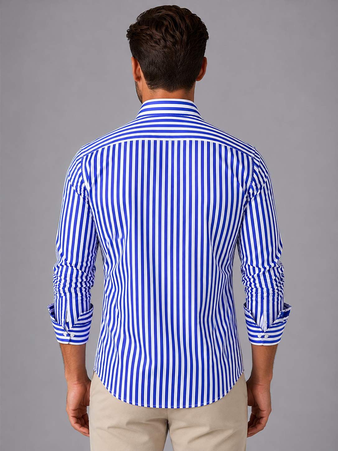 Kai | Men's Striped Long Sleeve Shirt, Casual Shirt