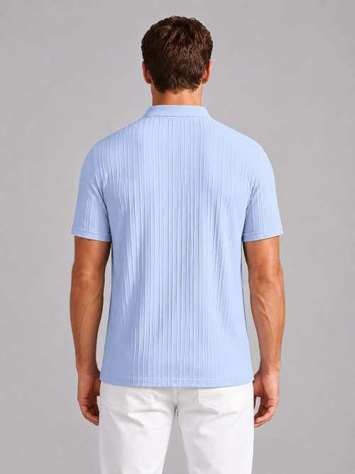 Baxter | Men's Ribbed Henley Shirt, Casual Knit Shirt