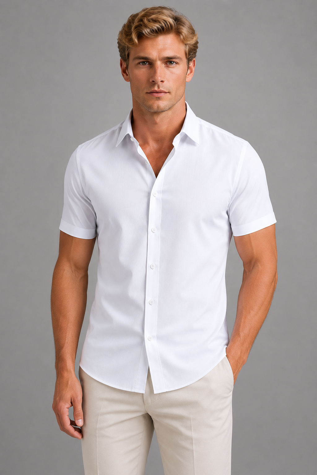 Hugo | Men's Slim Fit Short Sleeve Shirt, Summer Shirt