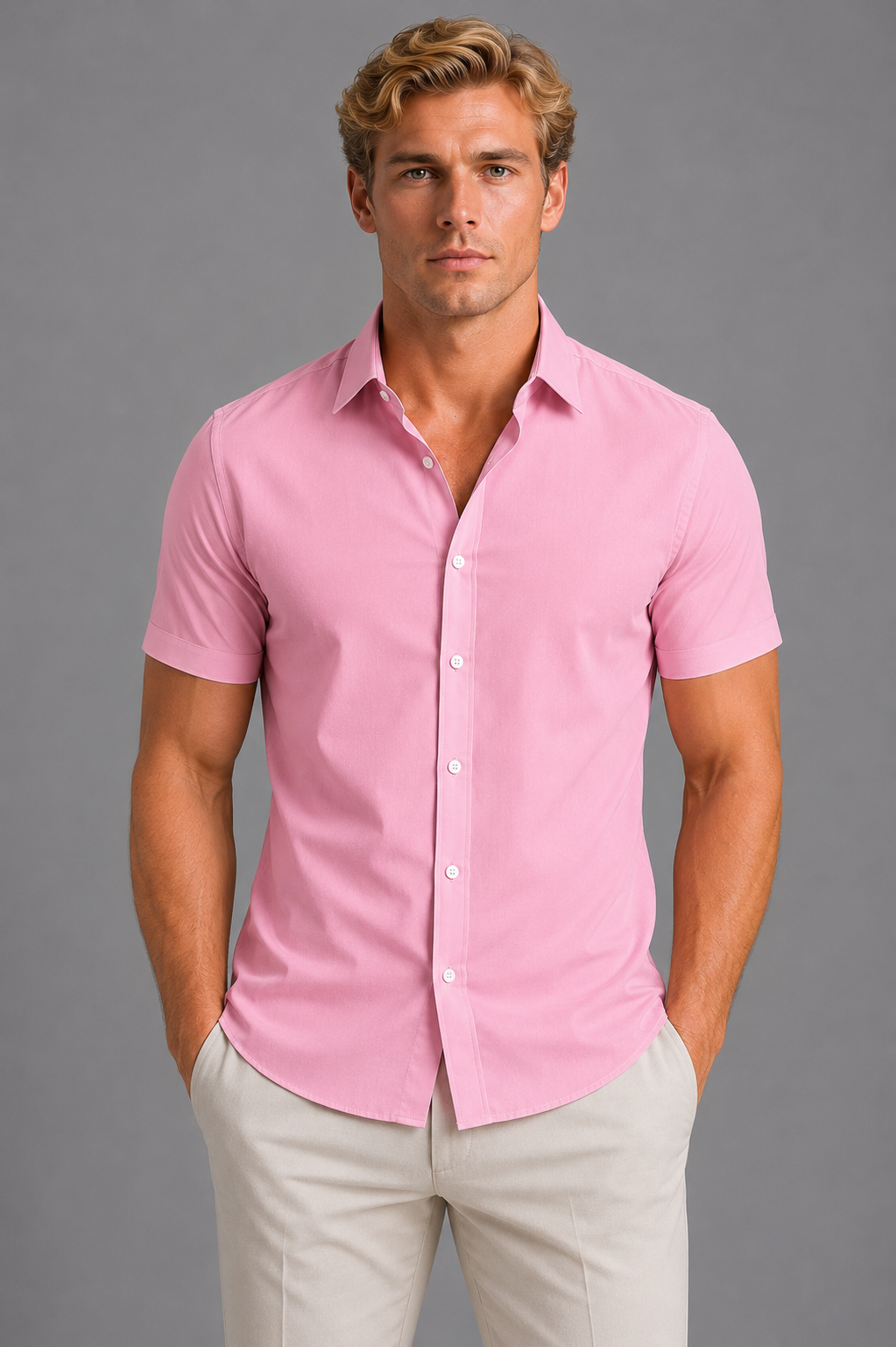 Hugo | Men's Slim Fit Short Sleeve Shirt, Summer Shirt