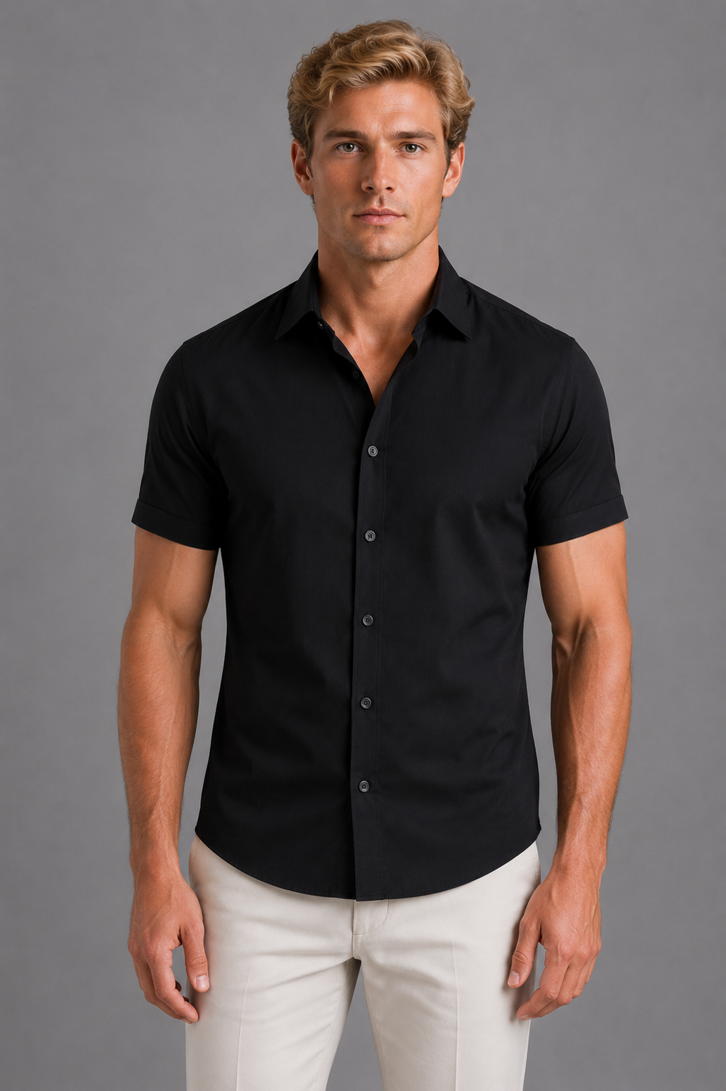 Hugo | Men's Slim Fit Short Sleeve Shirt, Summer Shirt