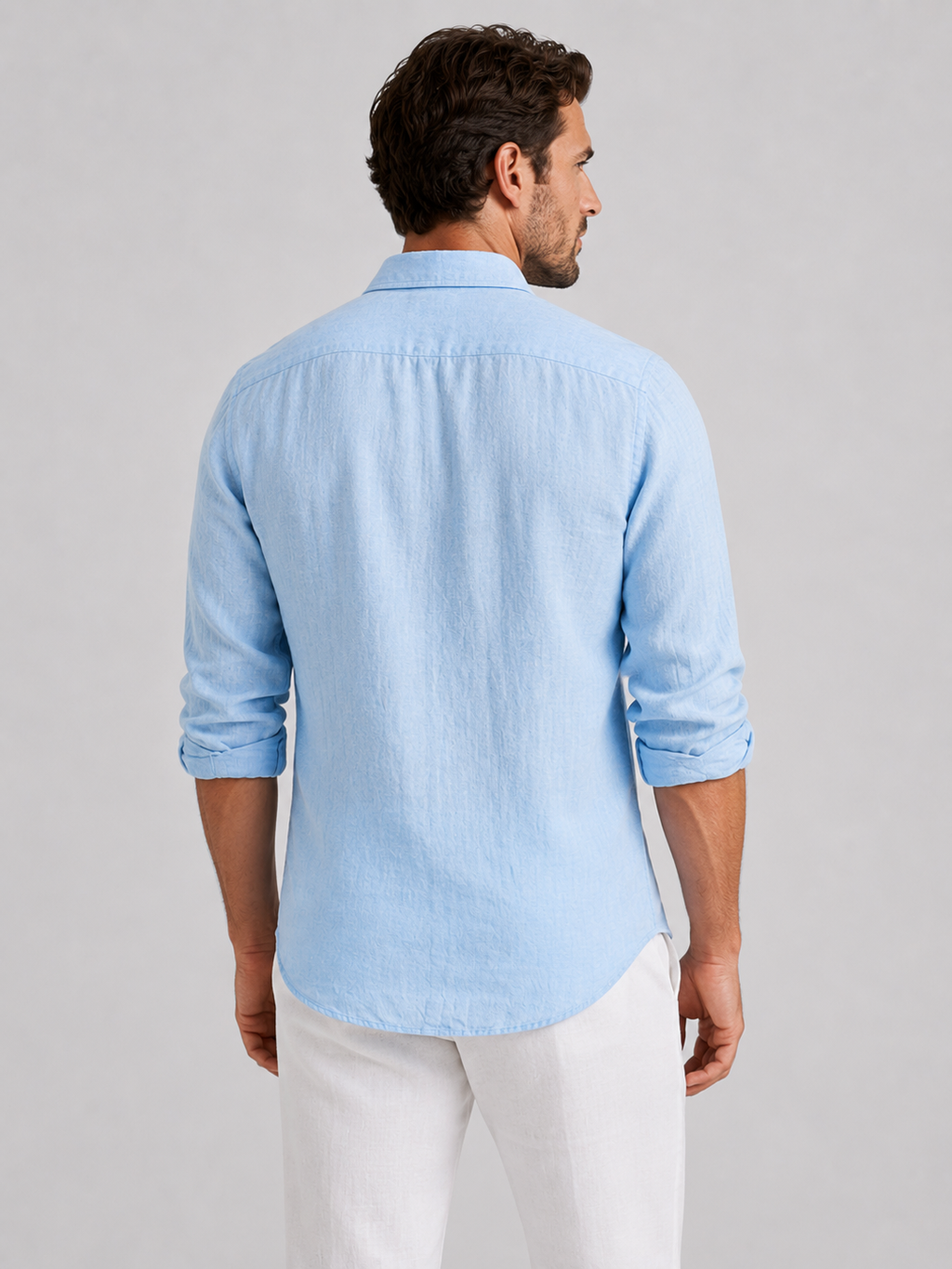 Zane | Men's Linen Look Summer Shirt, Relaxed Button-Up