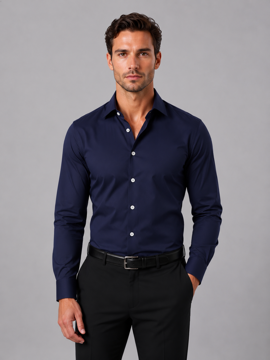 Ellis | Men's Slim Fit Dress Shirt, Formal Cotton Shirt