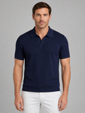 Callum | Men's Ribbed Knit Polo Shirt, Smart Casual Knit