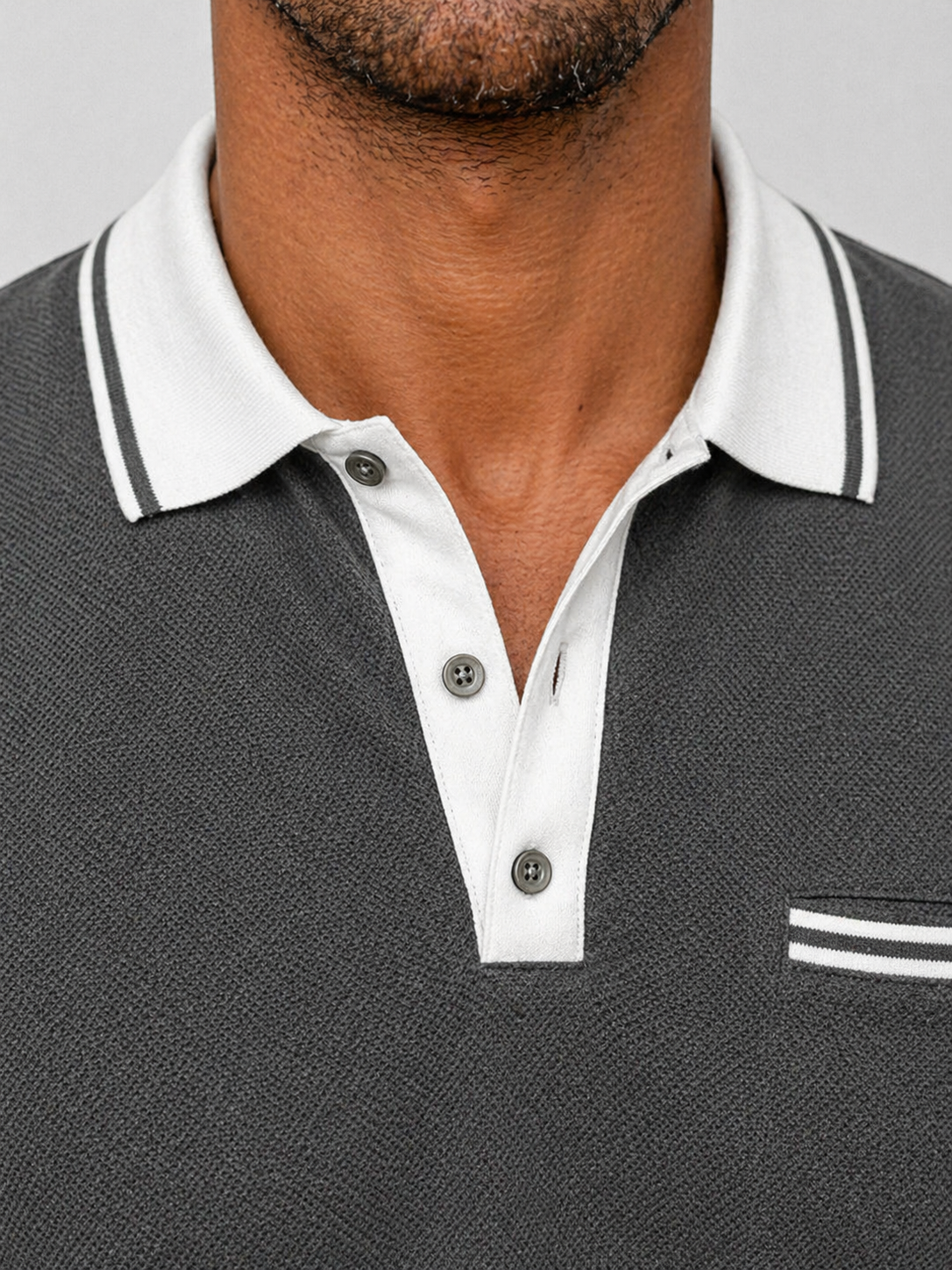 Abel | Men's Long Sleeve Polo Shirt, Smart Casual Knit
