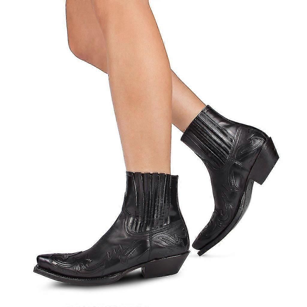 Sven | Men's Leather Cowboy Boots Western Embroidered Casual