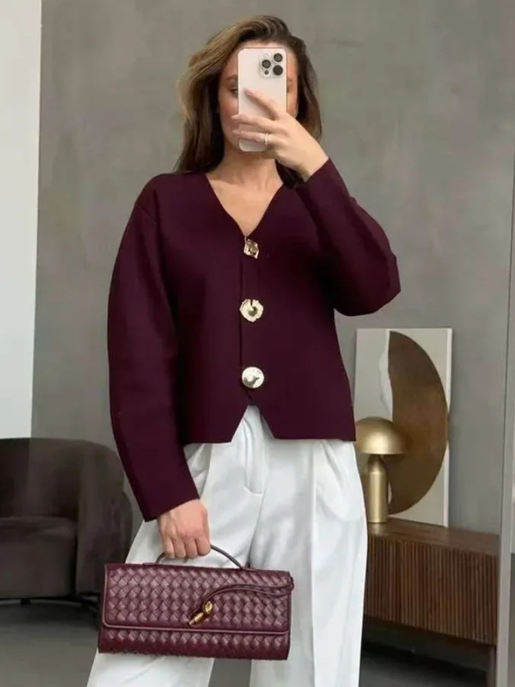Alorina | Women's Knit Sweater Shirt, Winter Layering Knit