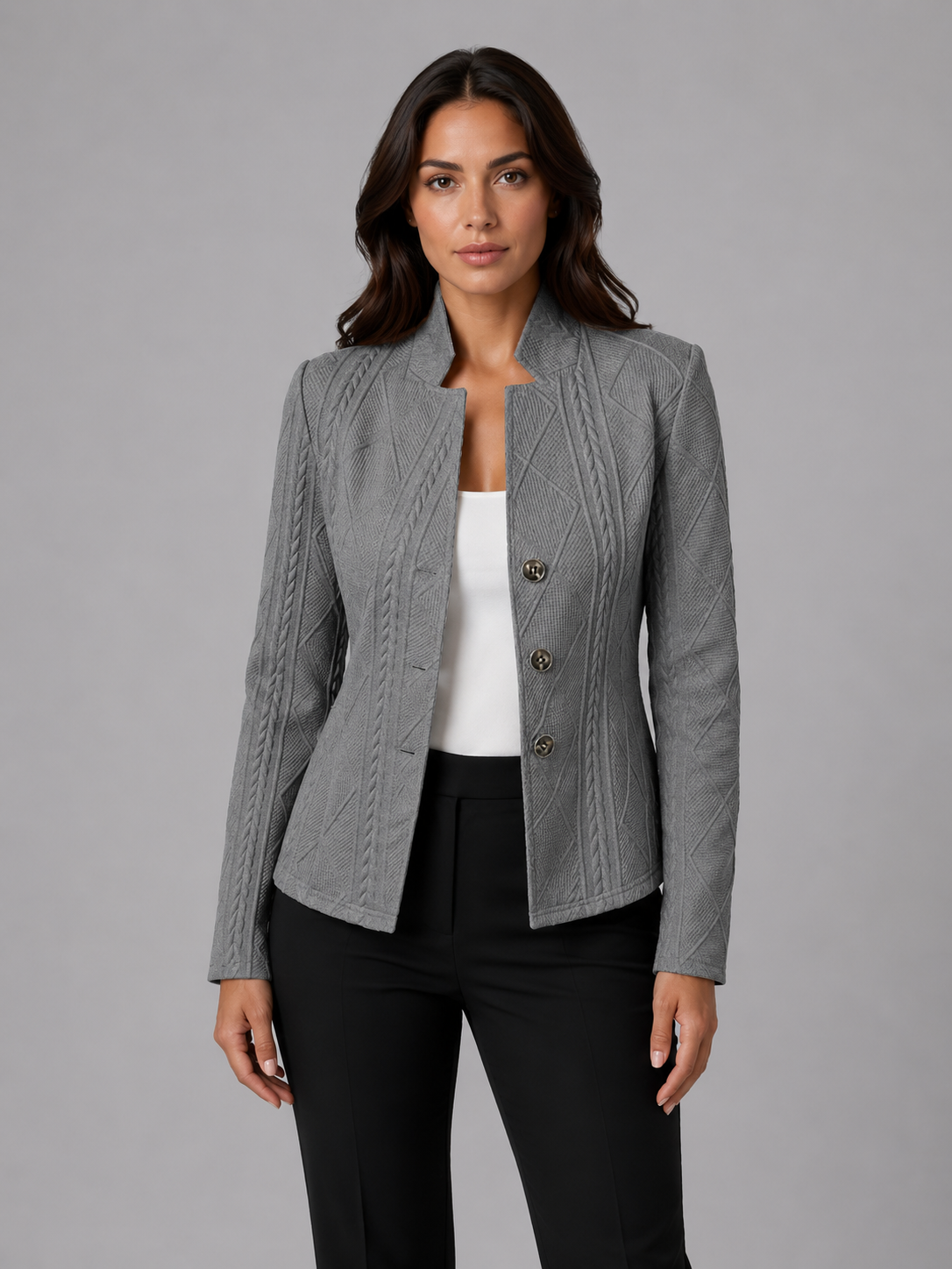 Selene | Women's Textured Tailored Blazer, Structured Fit Blazer