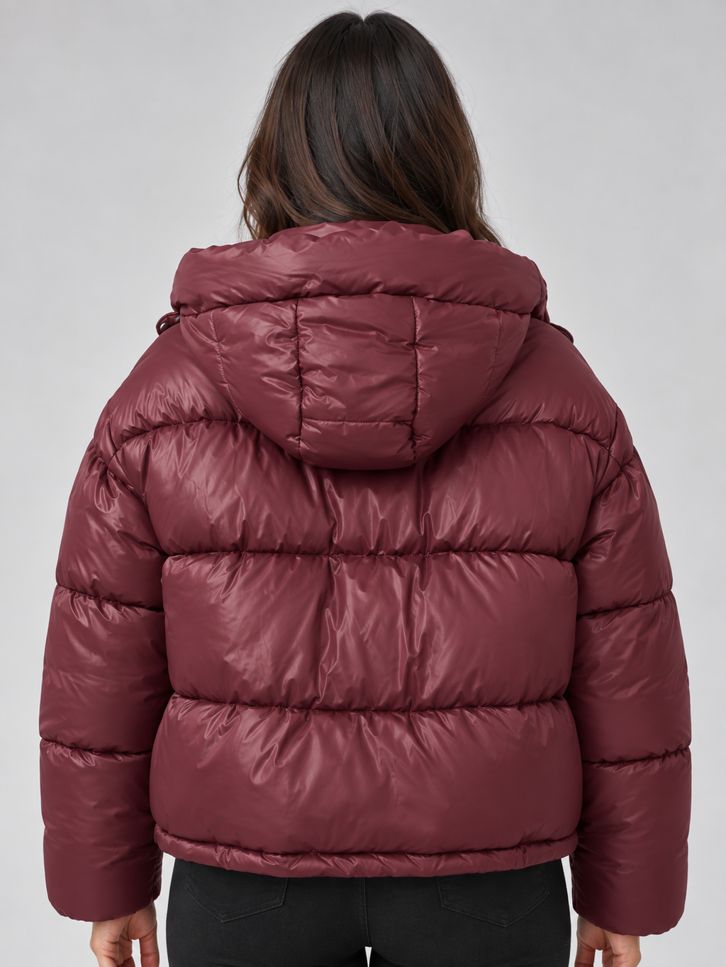 Una | Women's Hooded Puffer Jacket Full Zip Padded Winter Coat