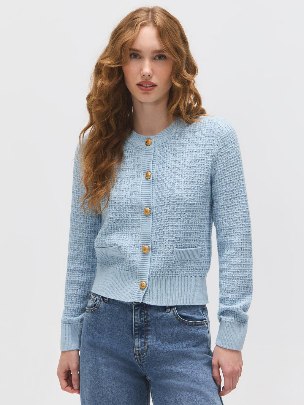 Odette | Women's Cardigan, Cotton Blend Button-Front Winter Cardigan