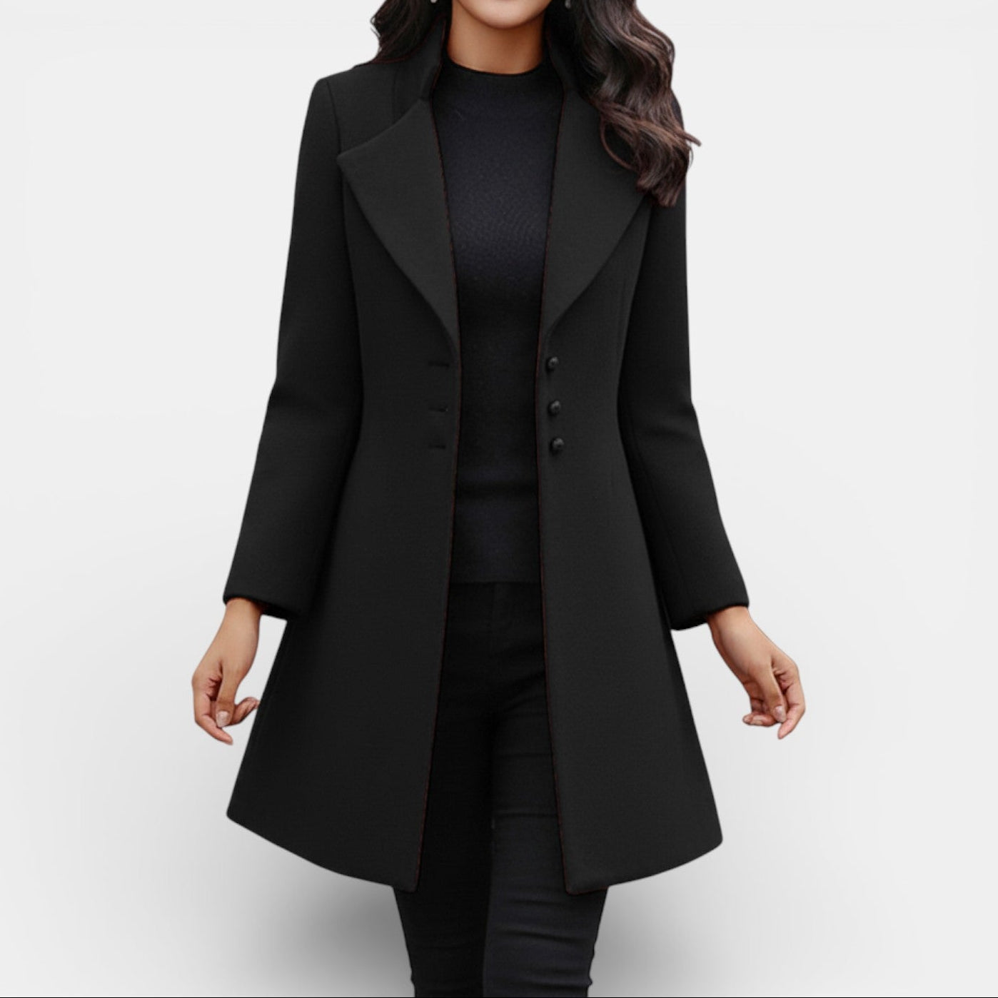 Coralie | Women's Fitted Long Coat, Tailored Winter Coat