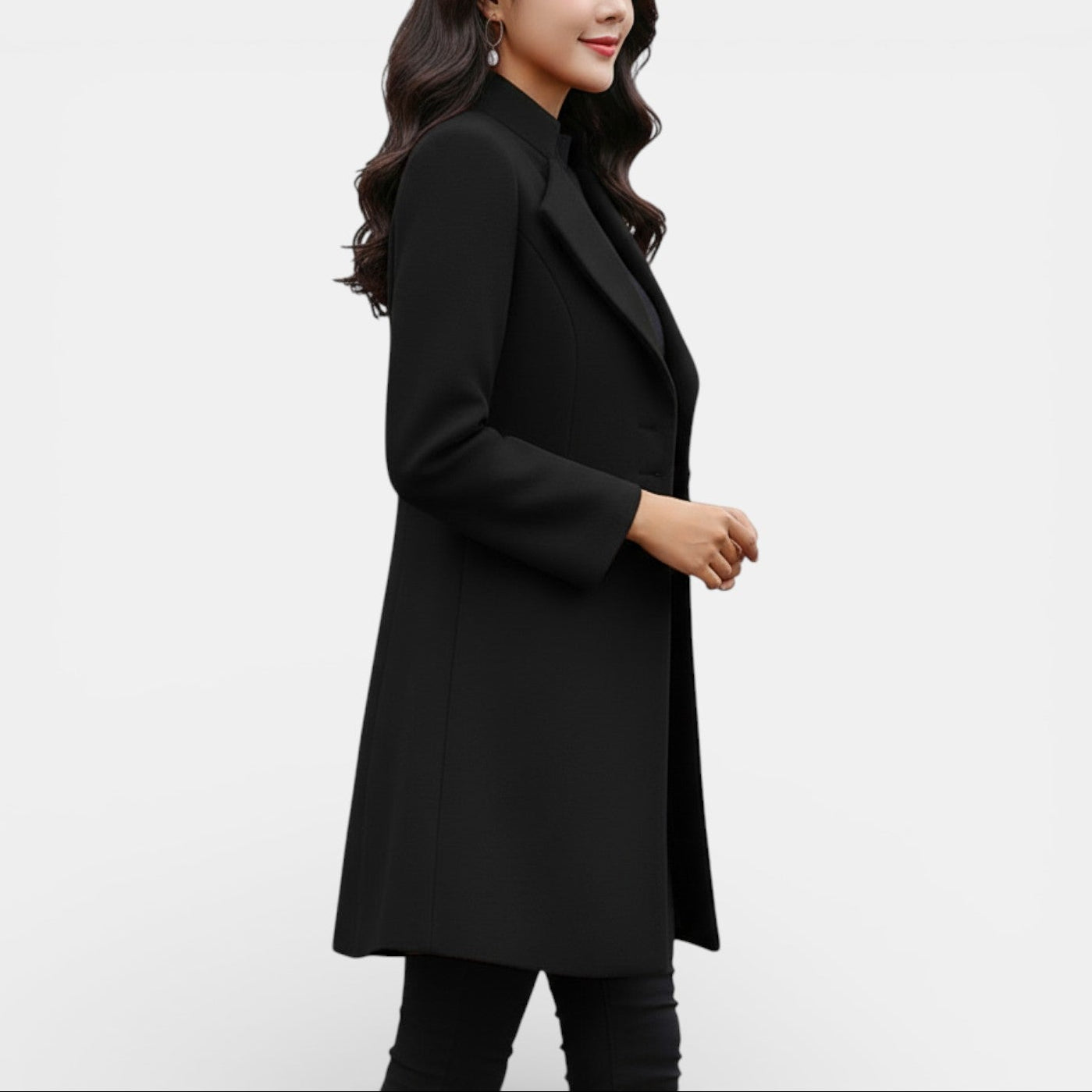 Coralie | Women's Fitted Long Coat, Tailored Winter Coat
