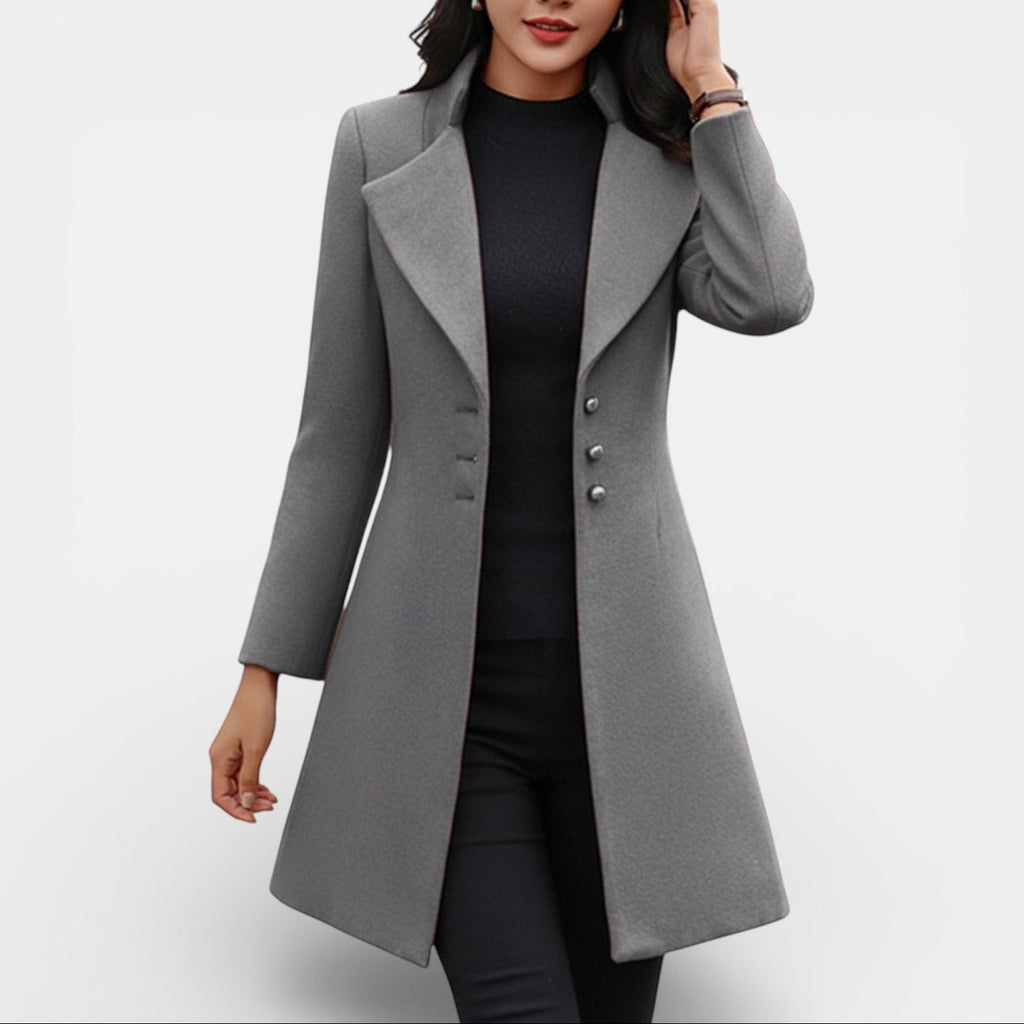 Coralie | Women's Fitted Long Coat, Tailored Winter Coat