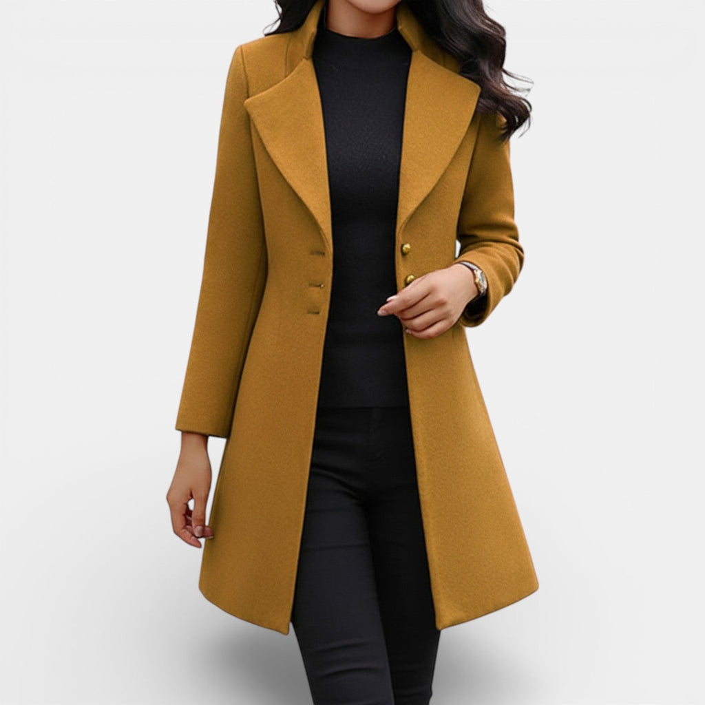 Coralie | Women's Fitted Long Coat, Tailored Winter Coat