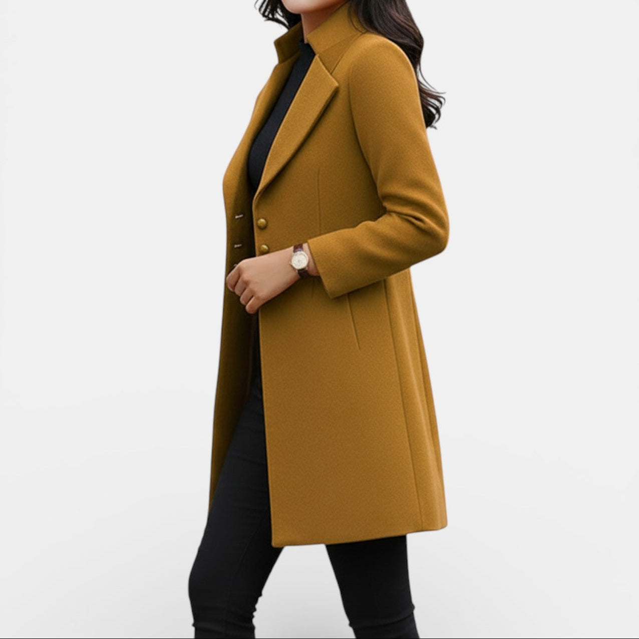 Coralie | Women's Fitted Long Coat, Tailored Winter Coat
