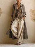 Colombe | Women's Cotton Linen 3-Piece Set, Relaxed Co-Ord