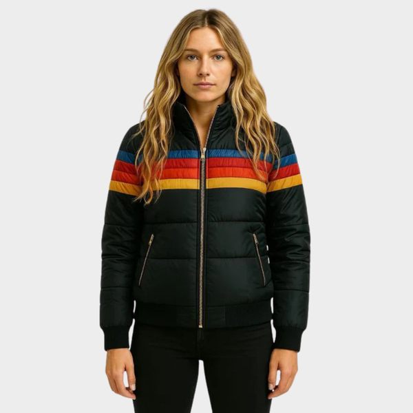 Mila | Women's Hooded Puffer Jacket, Retro Winter Jacket
