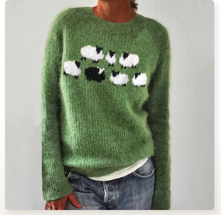 Linsy | Women's Elegant Sweater, Patterned Winter Knit
