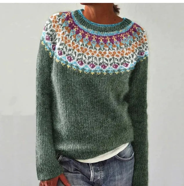 Linsy | Women's Elegant Sweater, Patterned Winter Knit