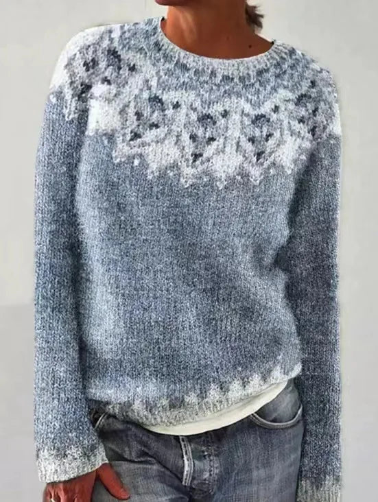 Linsy | Women's Elegant Sweater, Patterned Winter Knit