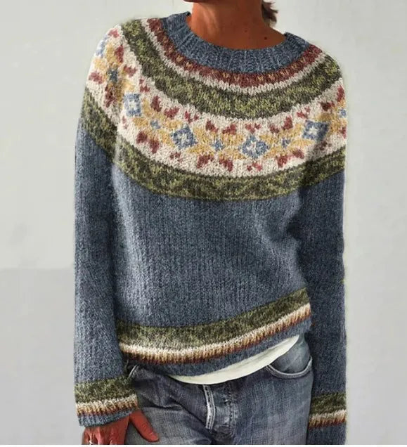 Linsy | Women's Elegant Sweater, Patterned Winter Knit