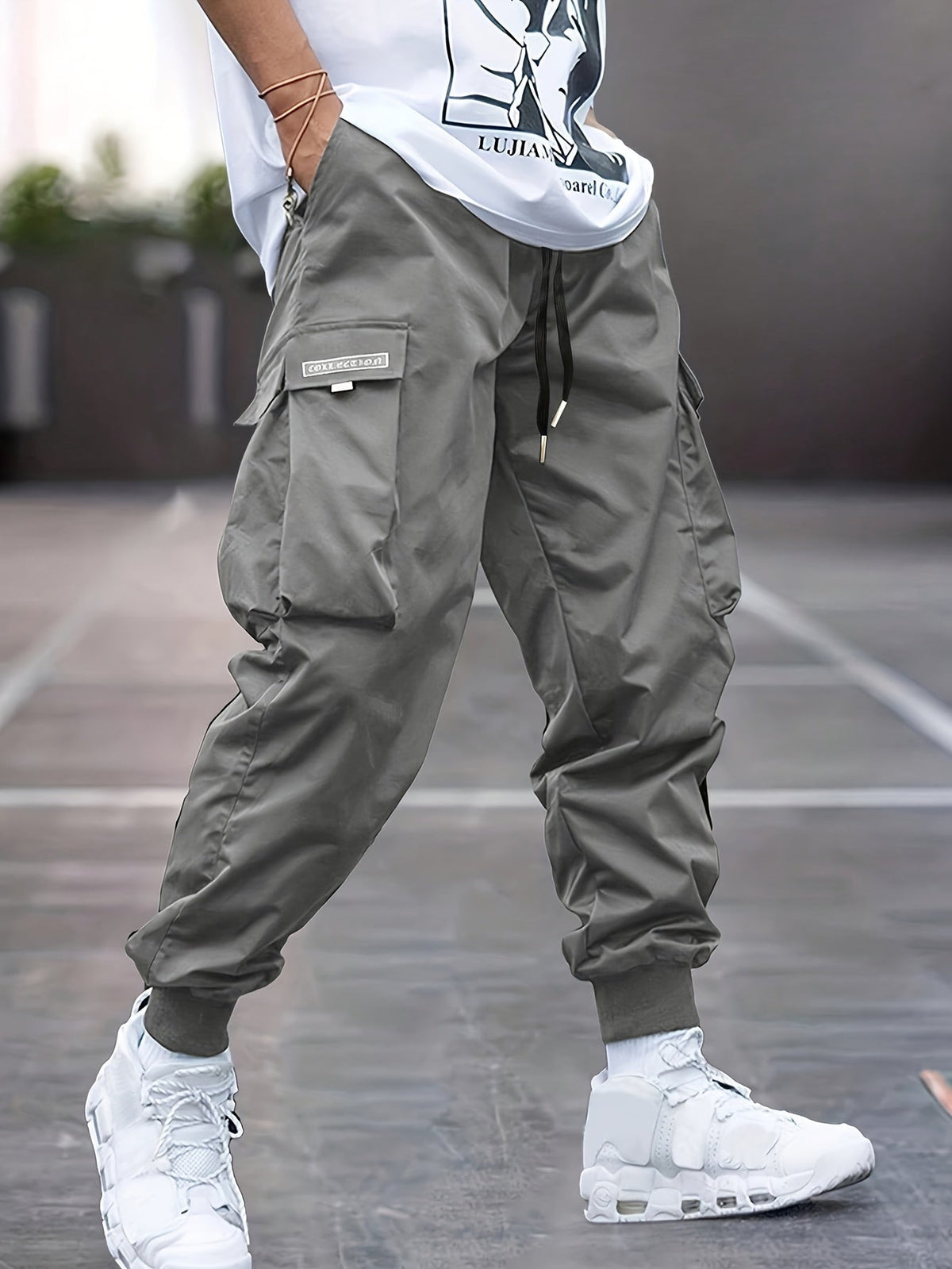Wilbur | Men's Drawstring Cargo Pants Relaxed Fit Casual Autumn Winter