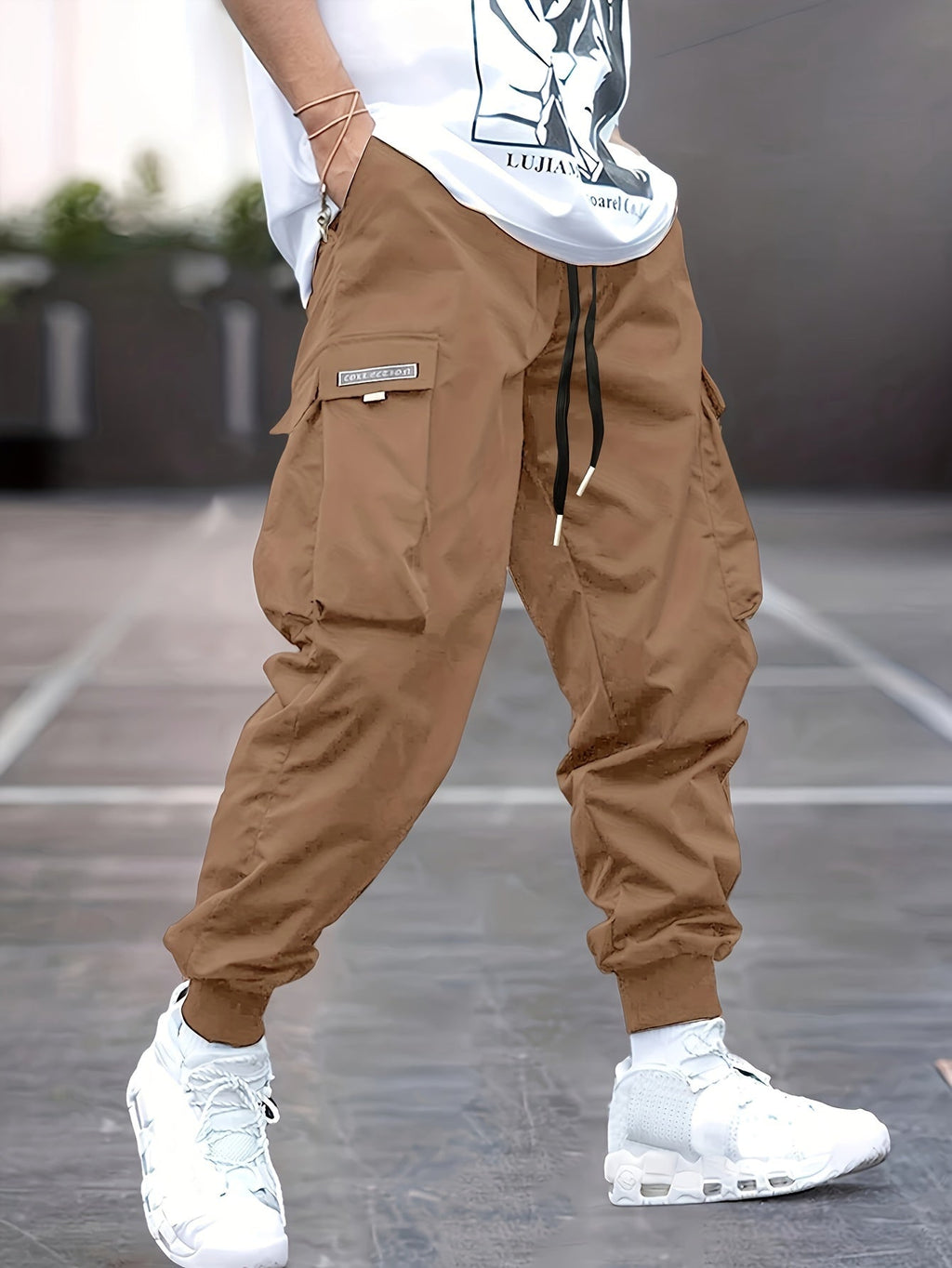Wilbur | Men's Drawstring Cargo Pants Relaxed Fit Casual Autumn Winter