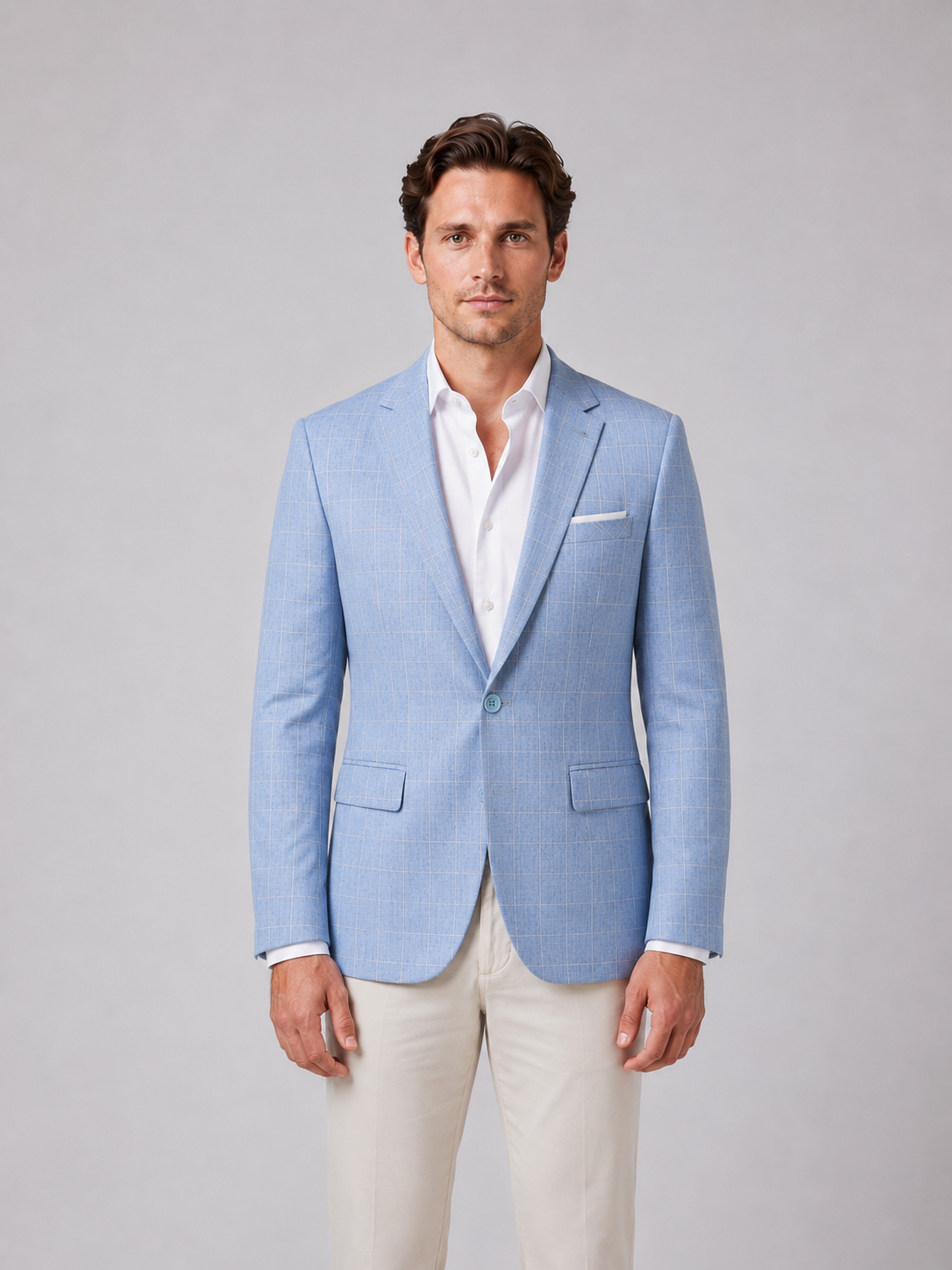 Cassius | Men's Tailored Windowpane Blazer, Smart Check Blazer