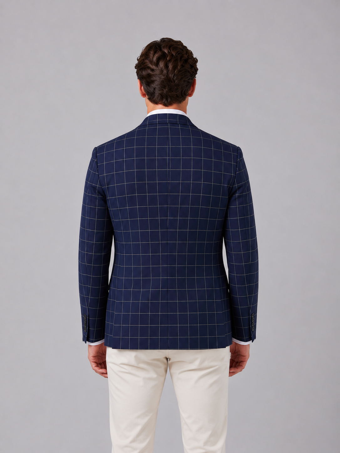 Cassius | Men's Tailored Windowpane Blazer, Smart Check Blazer